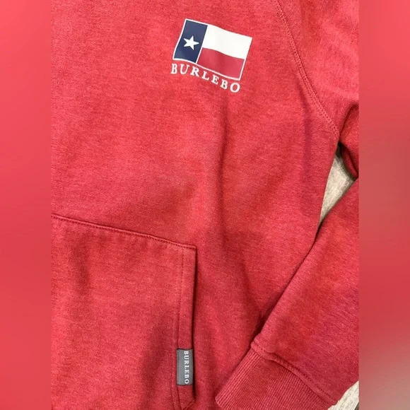 Burlebo NEW Make America Like Texas Sweatshirt Hoodie Red White Blue - Medium - Picture 3 of 4